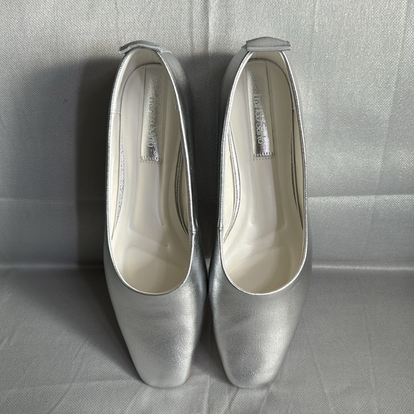 FRANCO SARTO L VANA BALLET FLAT SILVER SY, COLOR SILVER FAUX LEATHER. SIZE 9/12 - Picture 8 of 8